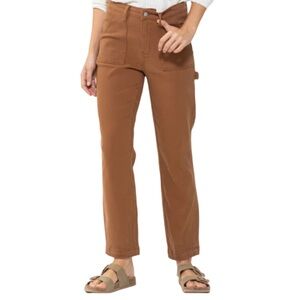Judy Blue Brown Slim Fit Utility Carpenter Jeans EUC